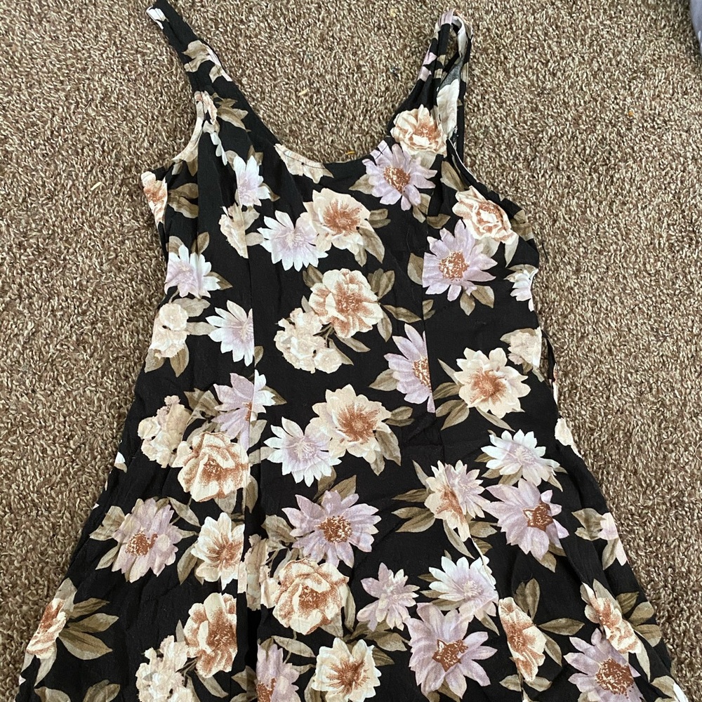 Black floral dress